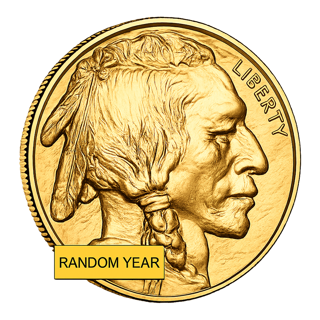 1 oz Gold American Buffalo $50 Coin Bu (Random Year)