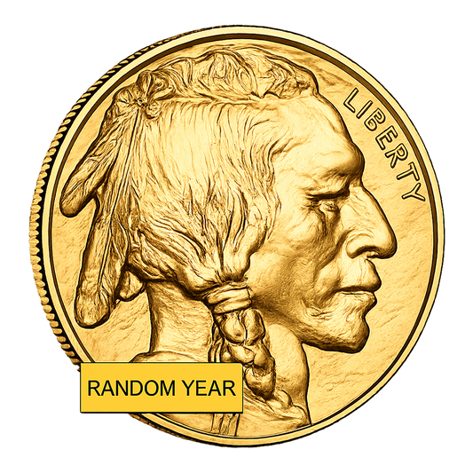 1 oz Gold American Buffalo $50 Coin Bu (Random Year)