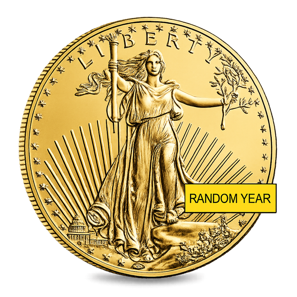 1 oz Gold American Eagle $50 Coin BU (Random Year)
