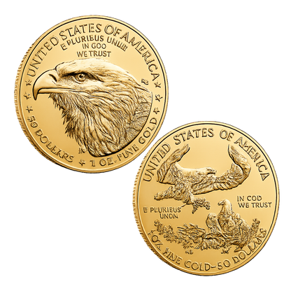 1 oz Gold American Eagle $50 Coin BU (Random Year)