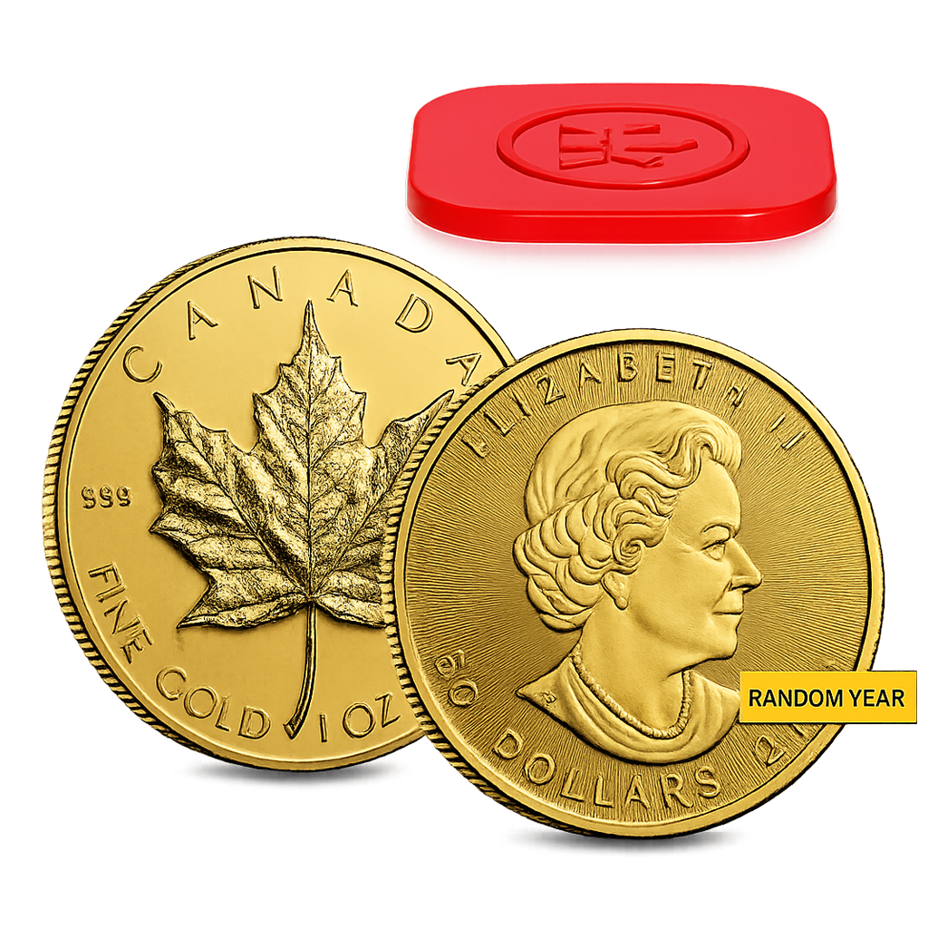 1 oz Canadian Gold Maple Leaf $50 Coin (Random Year)