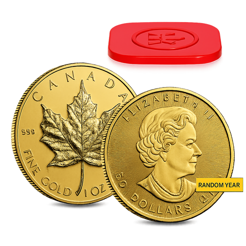 1 oz Canadian Gold Maple Leaf $50 Coin (Random Year)
