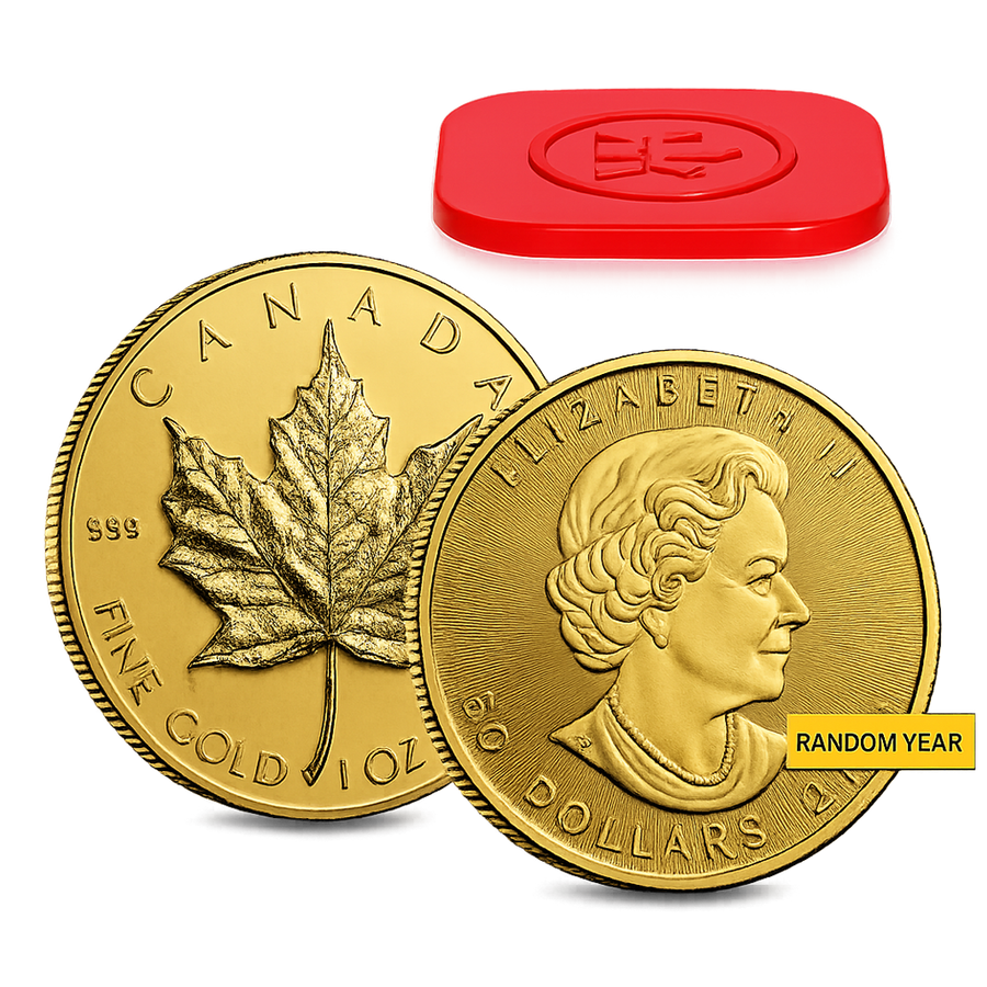 1 oz Canadian Gold Maple Leaf $50 Coin (Random Year)