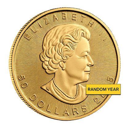 1 oz Canadian Gold Maple Leaf $50 Coin (Random Year)