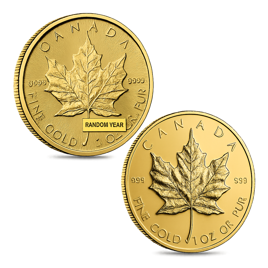 1 oz Canadian Gold Maple Leaf $50 Coin (Random Year)