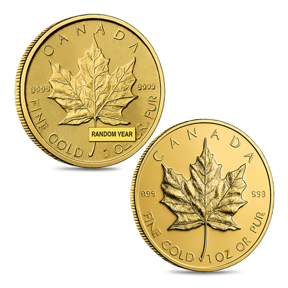 1 oz Canadian Gold Maple Leaf $50 Coin (Random Year)
